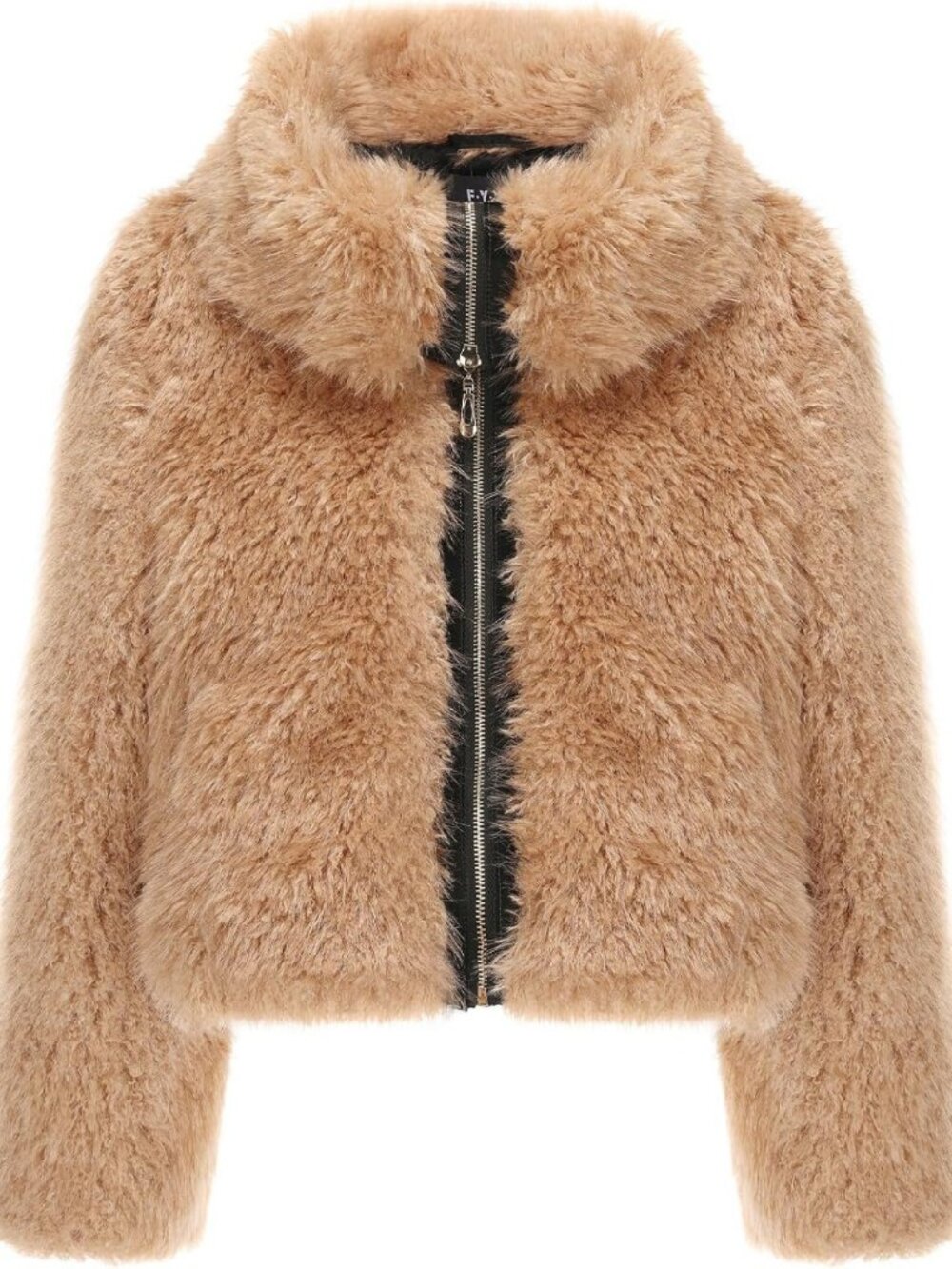 Cozy Women's Winter Short Faux Fur Jacket with Lapel Collar - Warm & Stylish